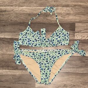 J. Crew 💙💚 Blue and Green 💙💚 Floral Bikini - S/M